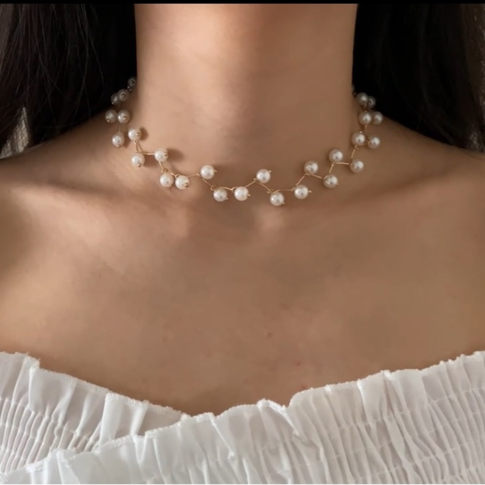pearl gold chain necklace